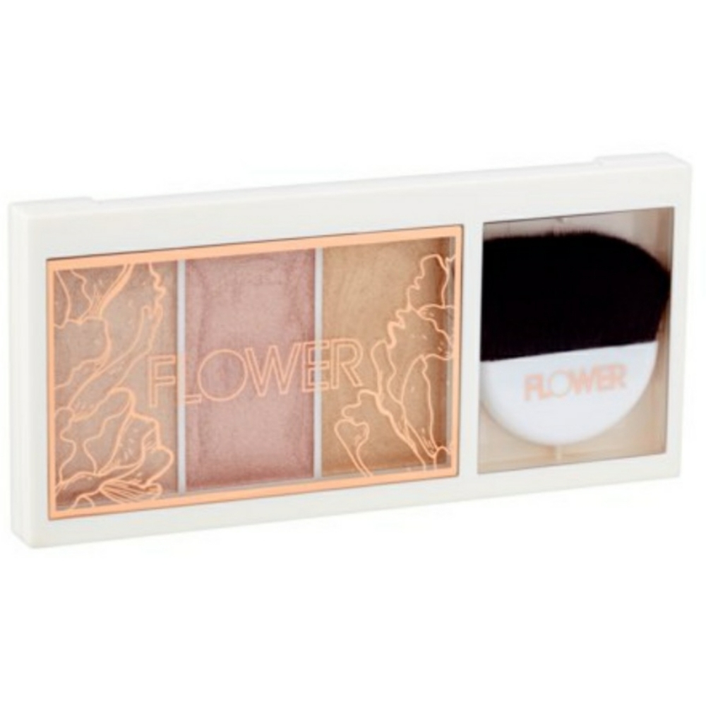 Flower Beauty Shimmer and Strobe Highlighting Palette 3 Shades Makeup
